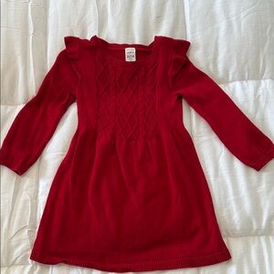Carters- 2T Red Knit Kids Dress